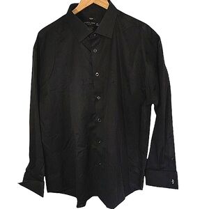 Pronto Uomo Classic Black Dress Shirt